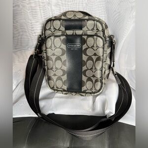 Coach Heritage Stripe Flight Shoulder Bag